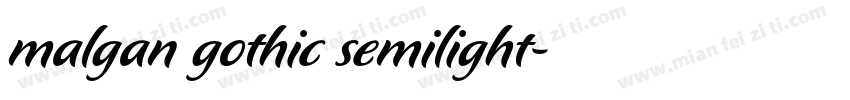 malgan gothic semilight字体转换